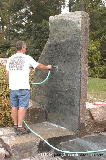 2004-09-14__DSC_0417.JPG - After sandblasting the stencil adhesive was removed.