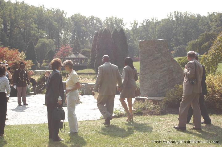 2004-10-01__DSC_0881.JPG - The family members walk to the meorial site for the opening of the memorial.