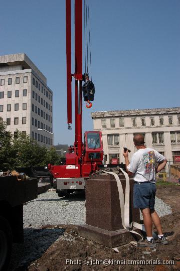 2004-07-20__DSC_9274.JPG - After frreing the base a crane was brought in to lift the 6,500 lb. piece.